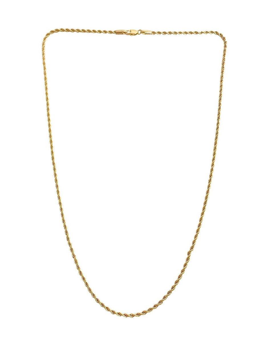 Collar Tipo Ondulado en Chapa de Oro 14K