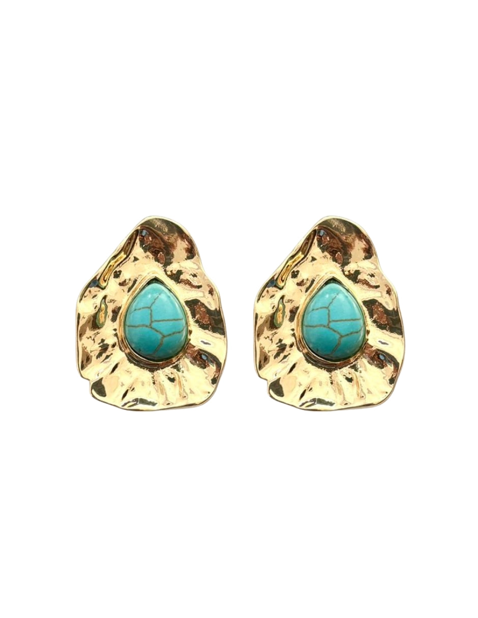 Dúo de Aretes en Chapa de Oro 14K