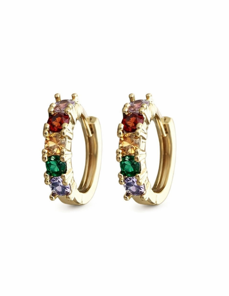 Set de Arracadas y Anillo en Chapa de Oro 14K