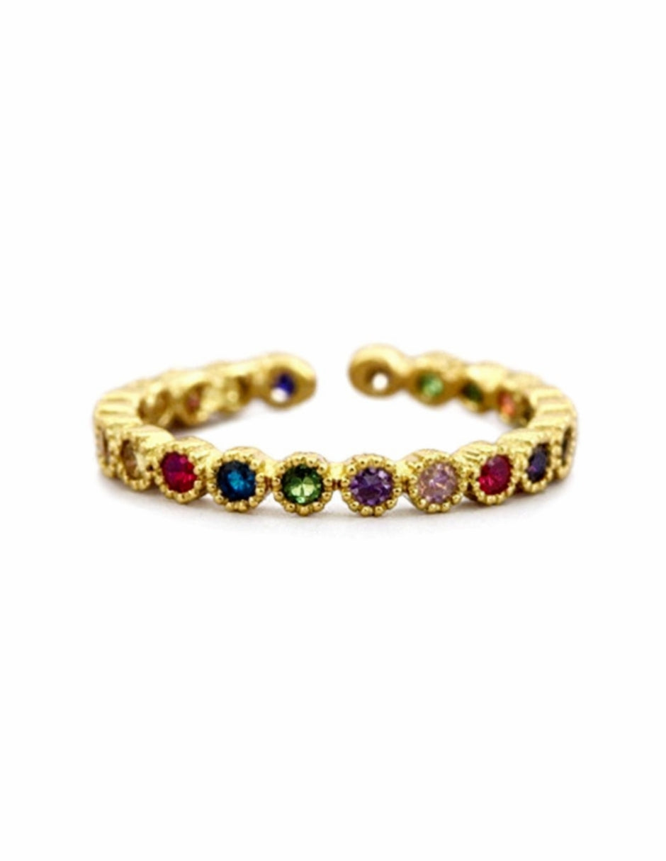 Set de Arracadas y Anillo en Chapa de Oro 14K