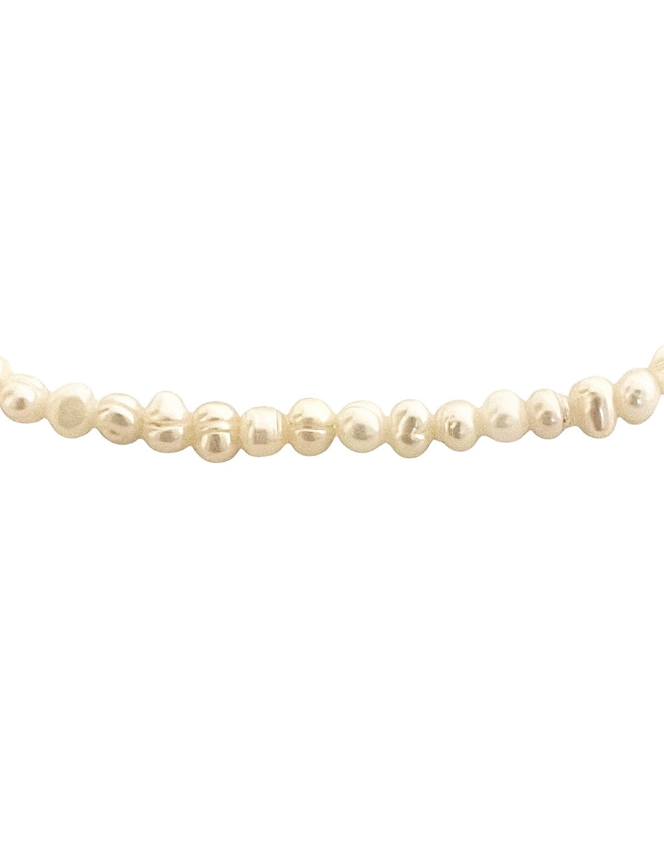 Pulsera Clásica de Perlas y Oro 10K