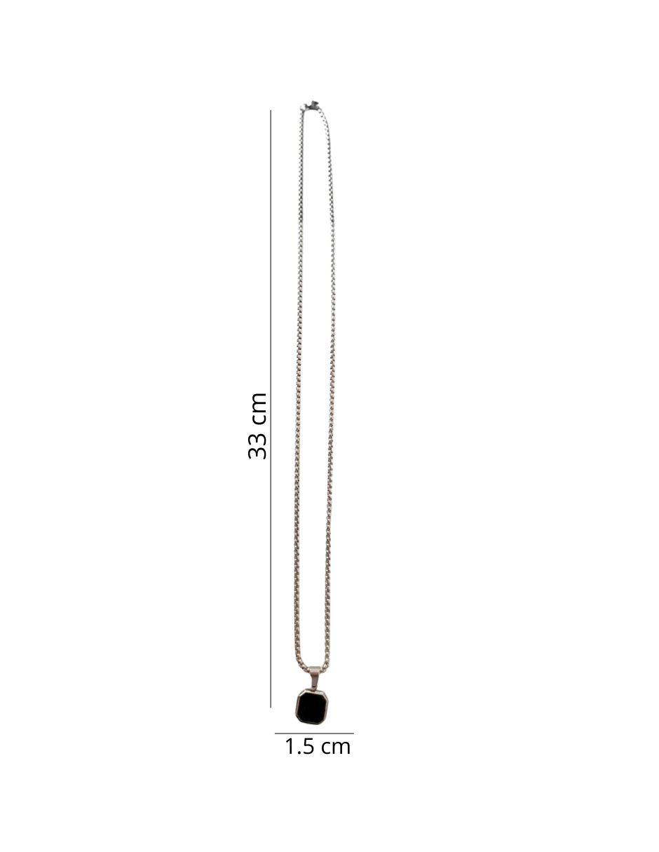 Collar Plateado de Hombre - Acero