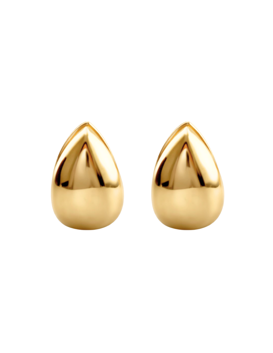 Dúo de Aretes en Chapa de Oro 14K