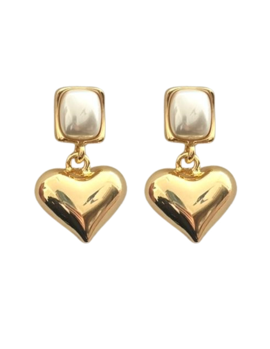 Dúo de Aretes en Chapa de Oro 14K