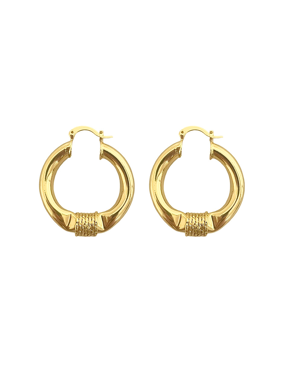 Arracadas en Chapa de Oro de 14k