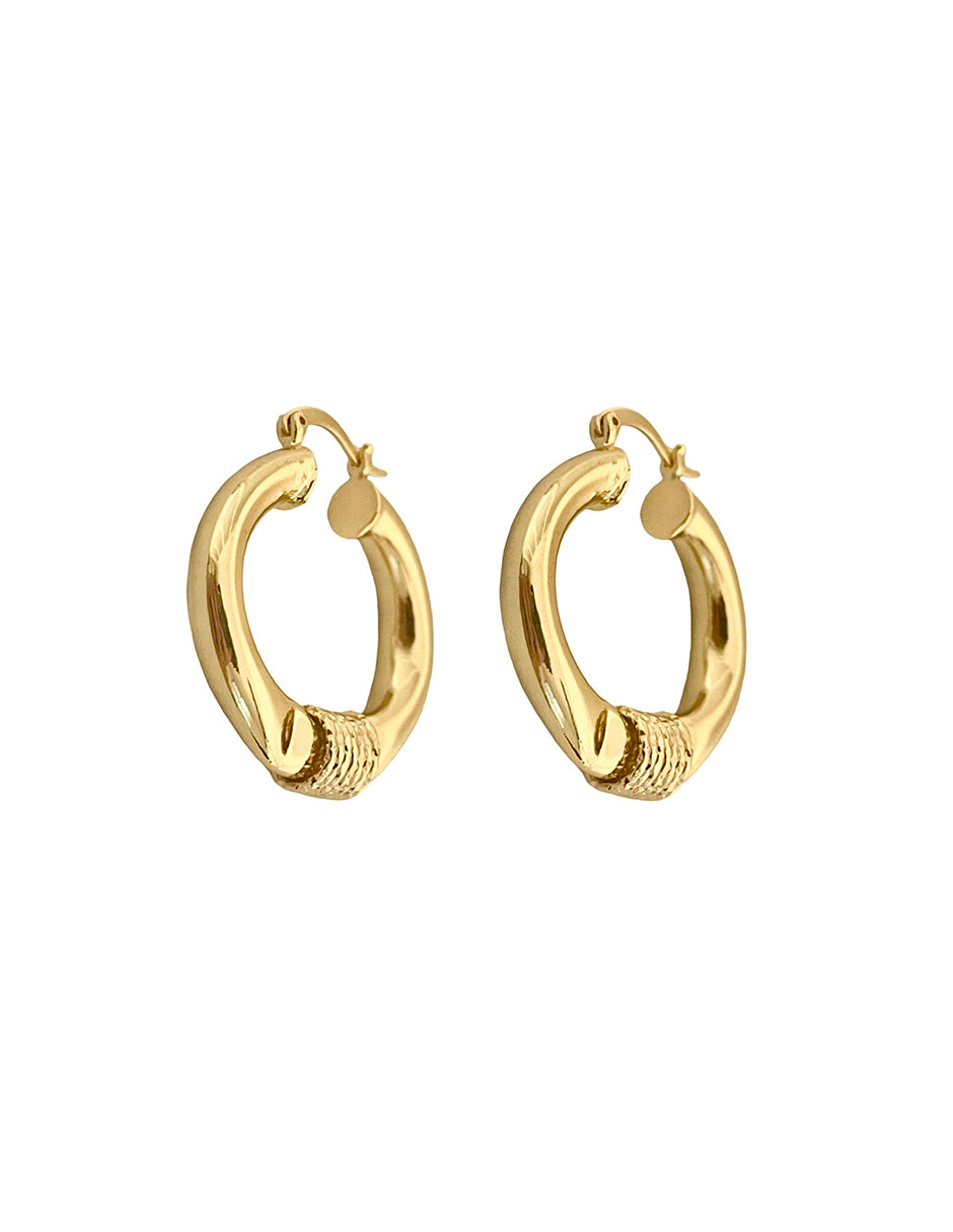 Arracadas en Chapa de Oro de 14k