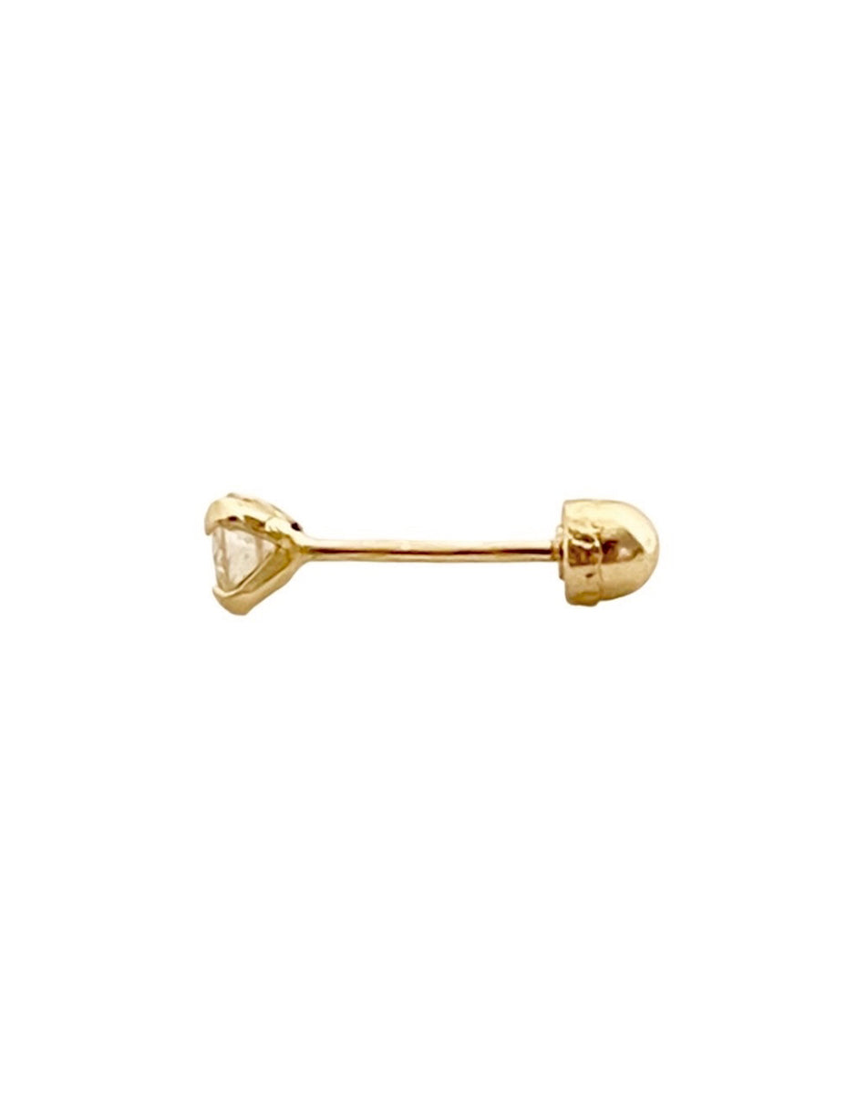 Piercing de Diamante 2mm en Oro de 10k