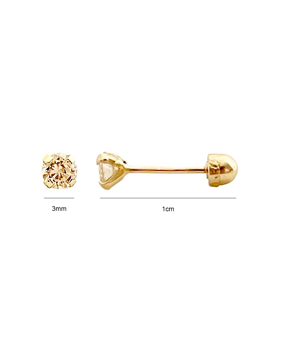 Broquel de Diamante en Oro de 14k