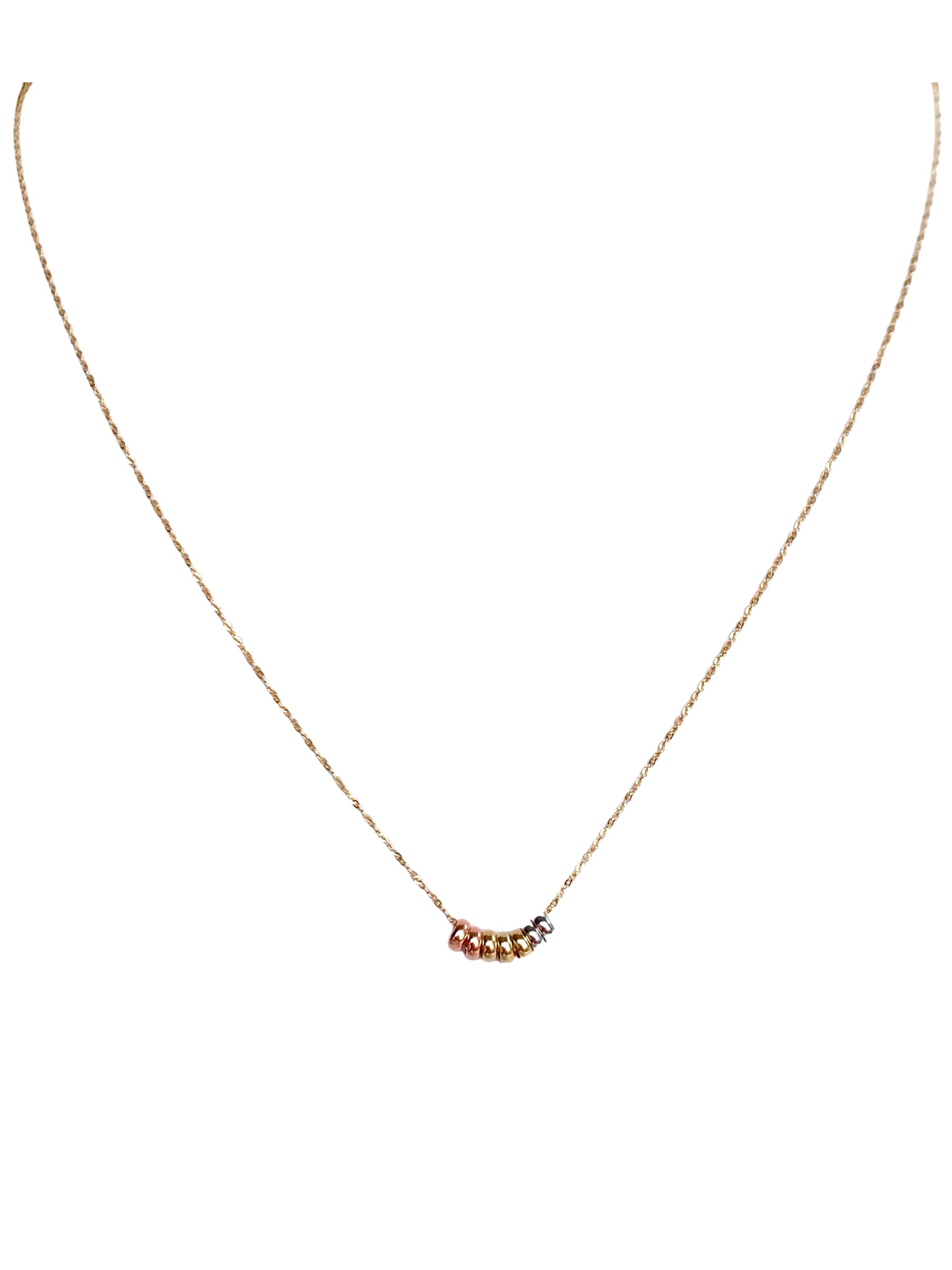 Collar de Rondeles en Oro Italiano de 10k