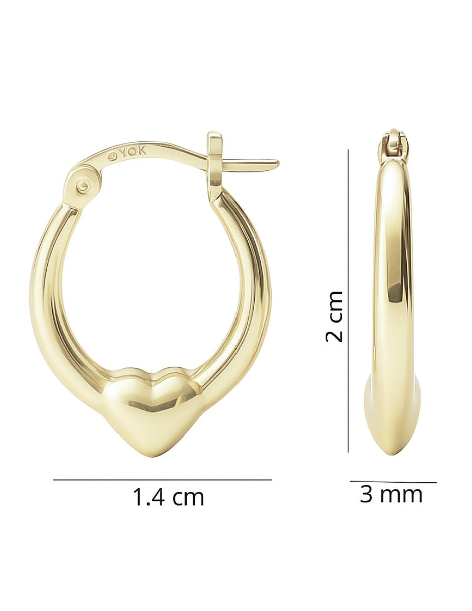 Arracadas en Oro Italiano de 10k