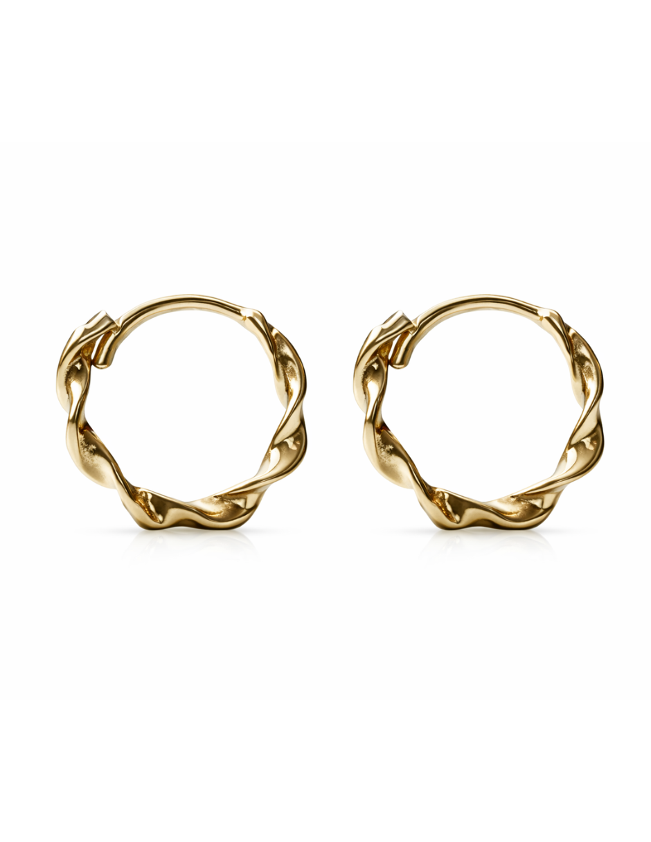 Arracadas Trenzadas - en Oro 10k