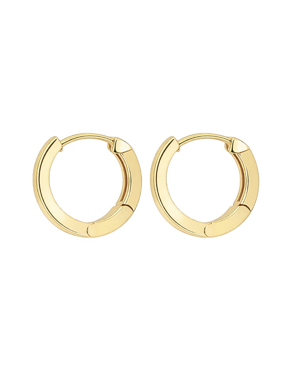 Arracadas con Zirconia Roja - en Oro 10k