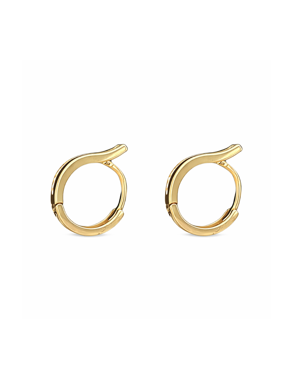 Arracadas con Zirconias - en Oro 10k