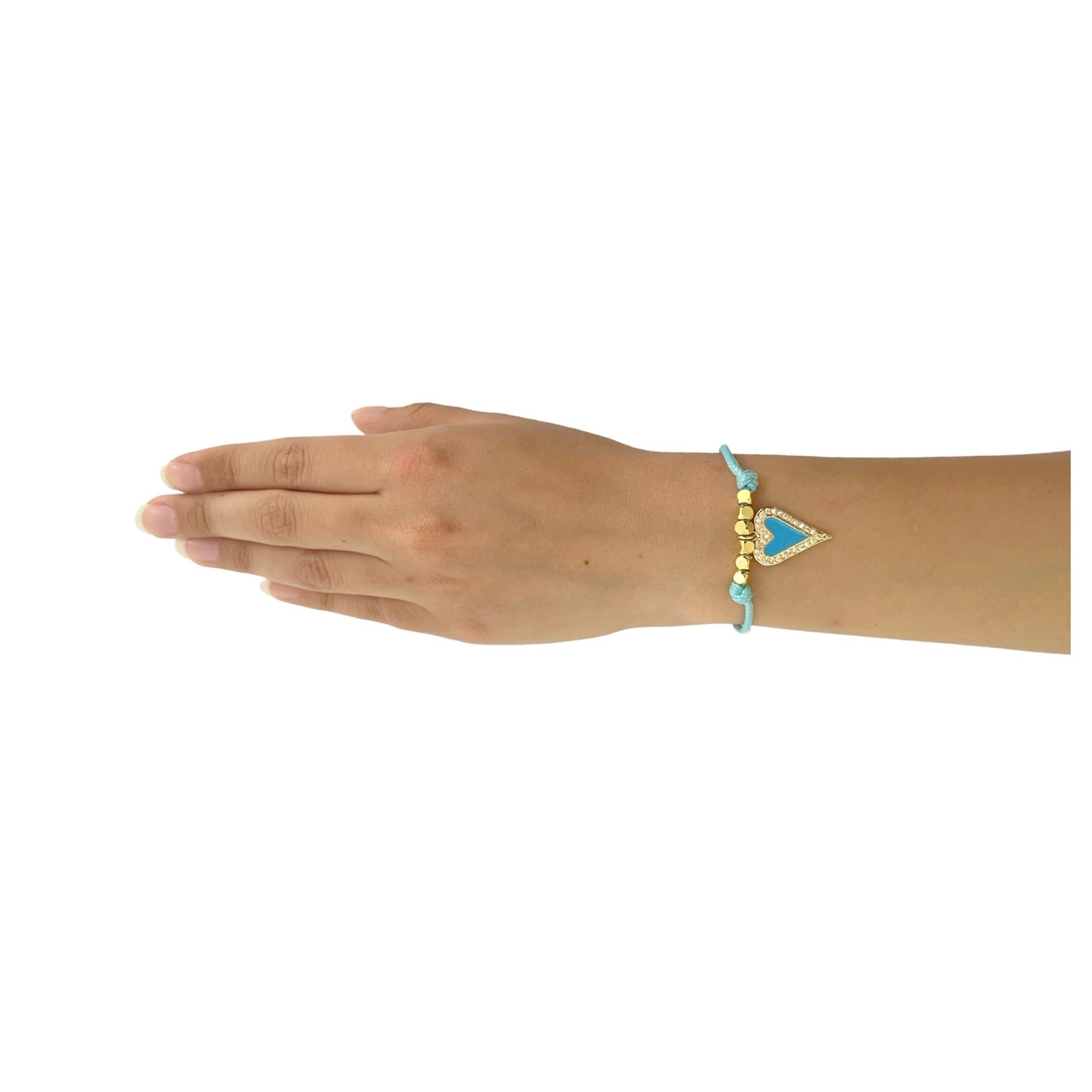 Pulsera Corazon en Chapa de Oro 14k