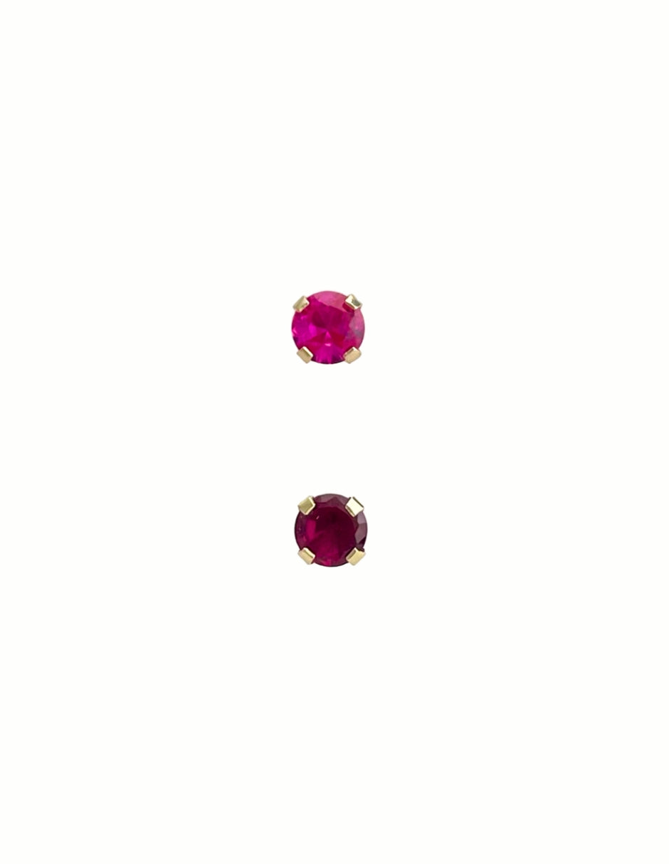 Duo de Piercing Rosa - en Oro de 10k