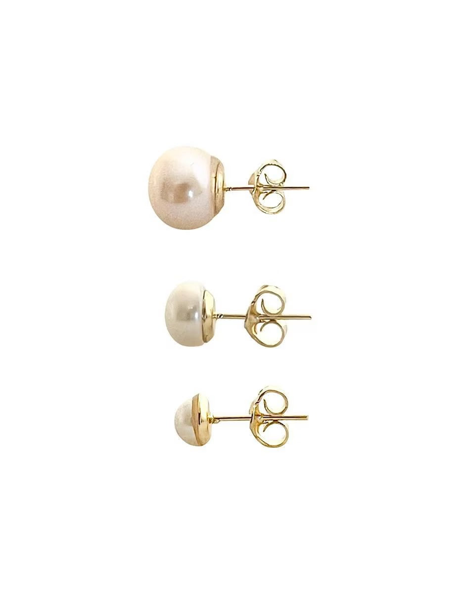 Trío de Piercing Perla Natural - en Oro de 10k