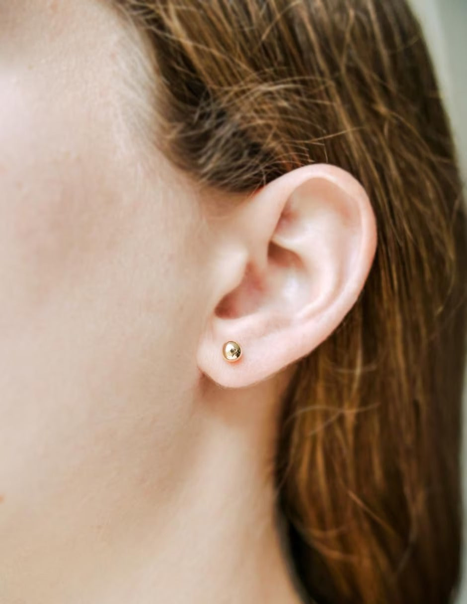 Broqueles Dormilona 5mm - en Oro de 10k