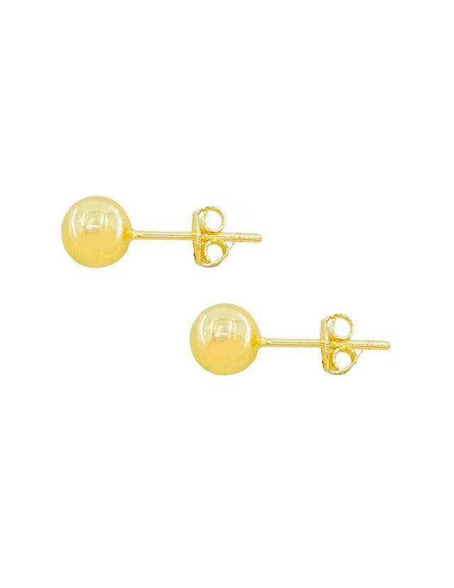 Broqueles Dormilona 5mm - en Oro de 10k