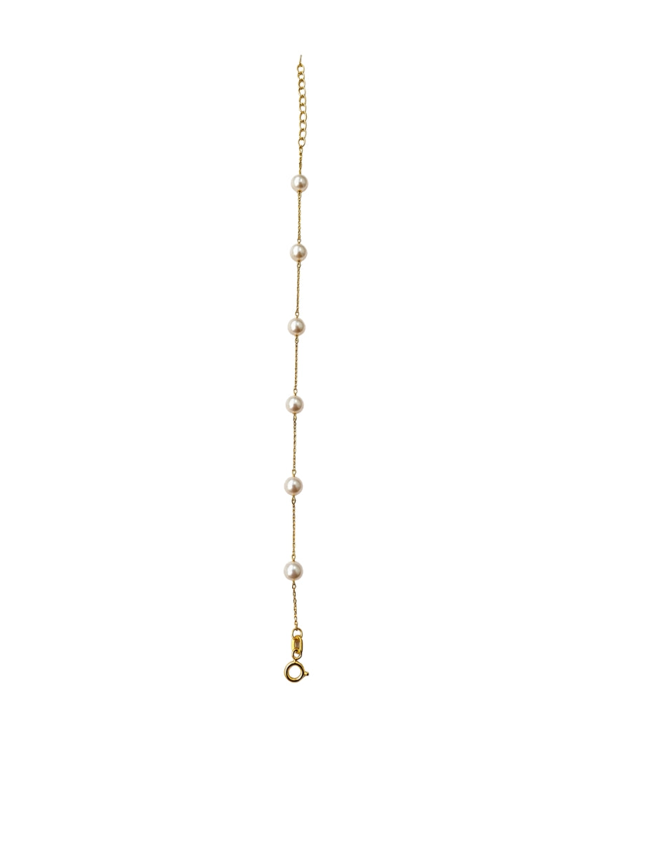 Pulsera Perlas Oro de 10K