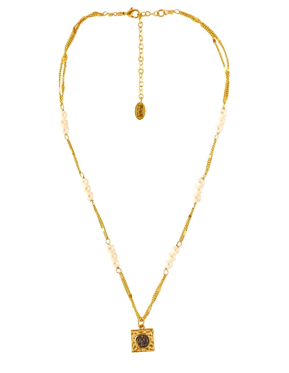 Collar San Benito en Chapa de Oro 14k