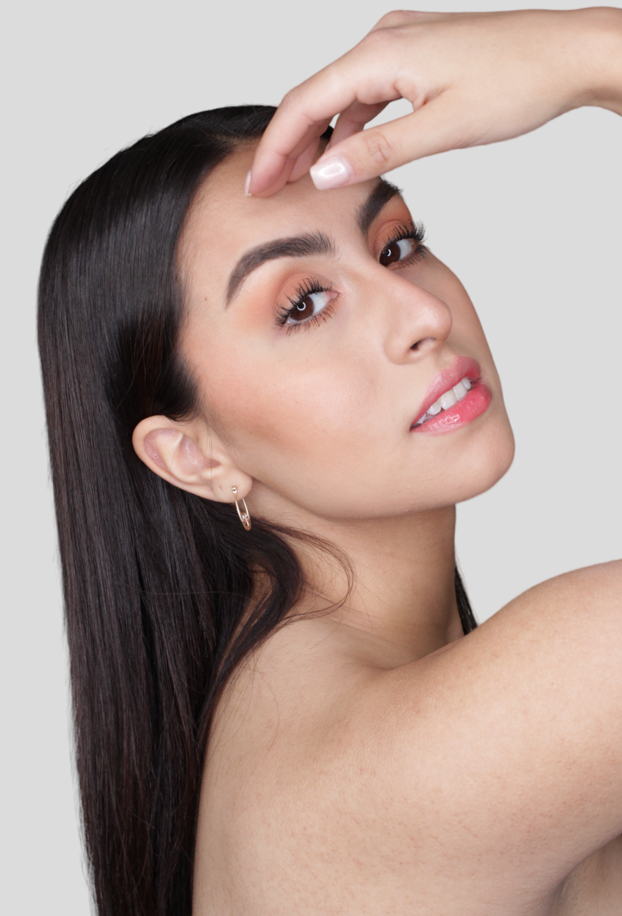 Arracadas Tricolor en Chapa de Oro 14k