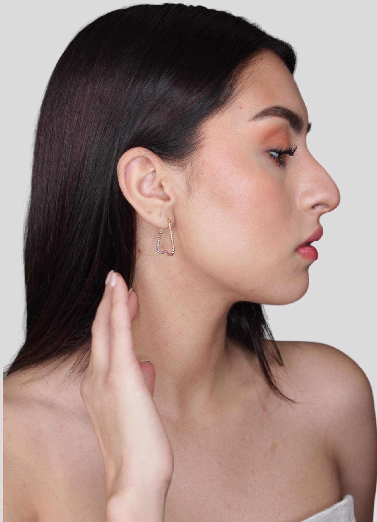 Arracadas con Diseño Tricolor en Chapa de Oro de 14k