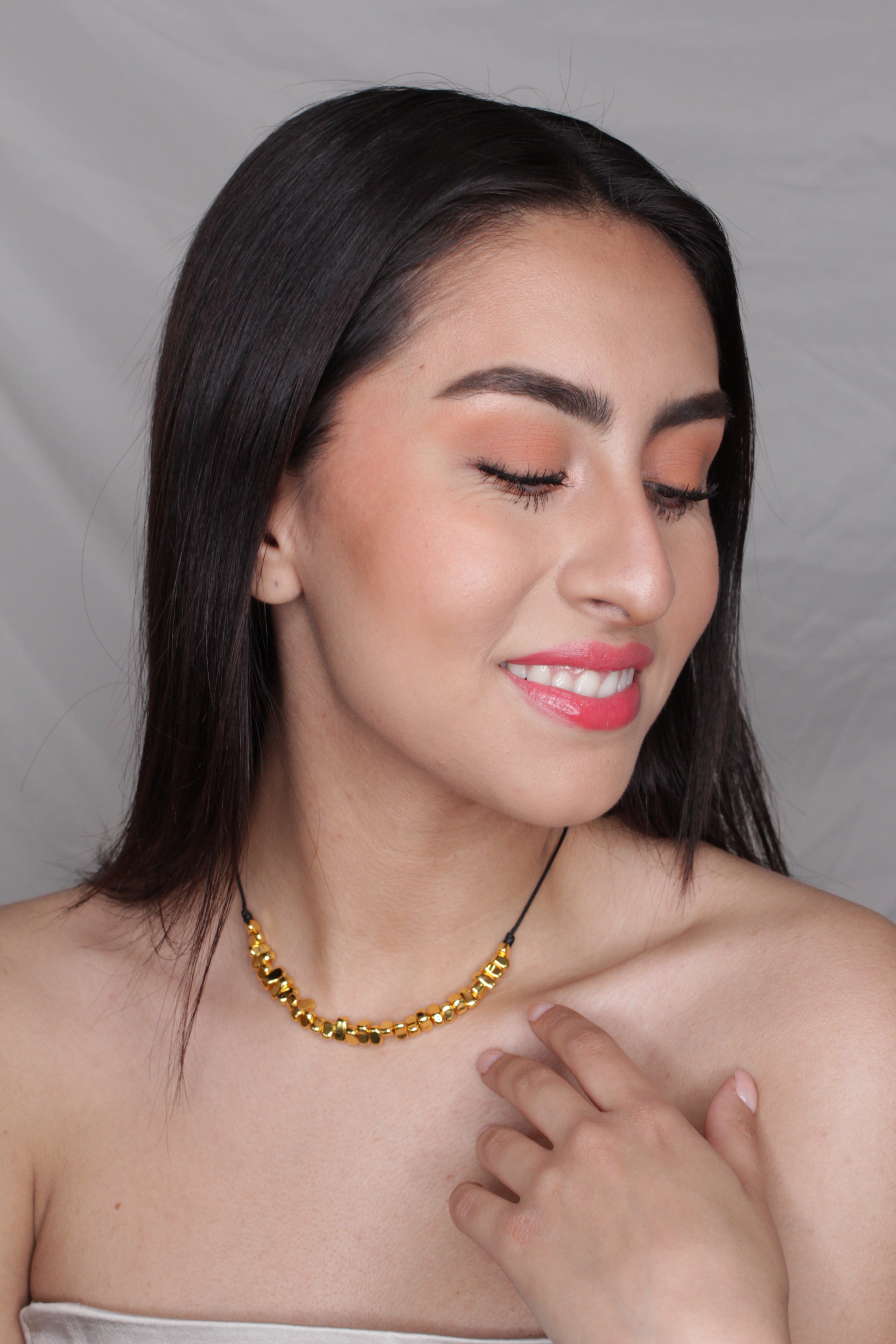 Collar Crista Dorado en Chapa de Oro 14k