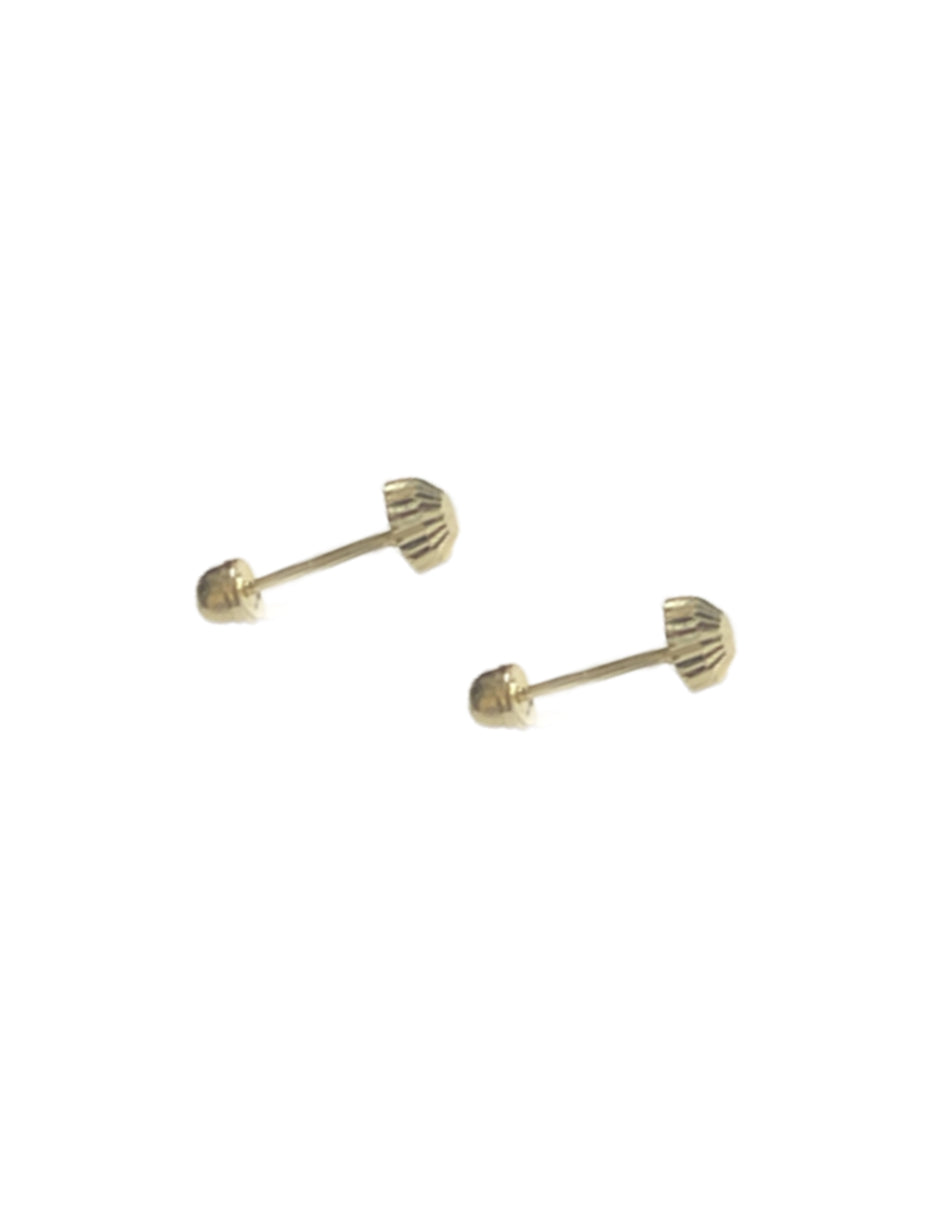 Broqueles Diamantados 4mm en Oro de 10k
