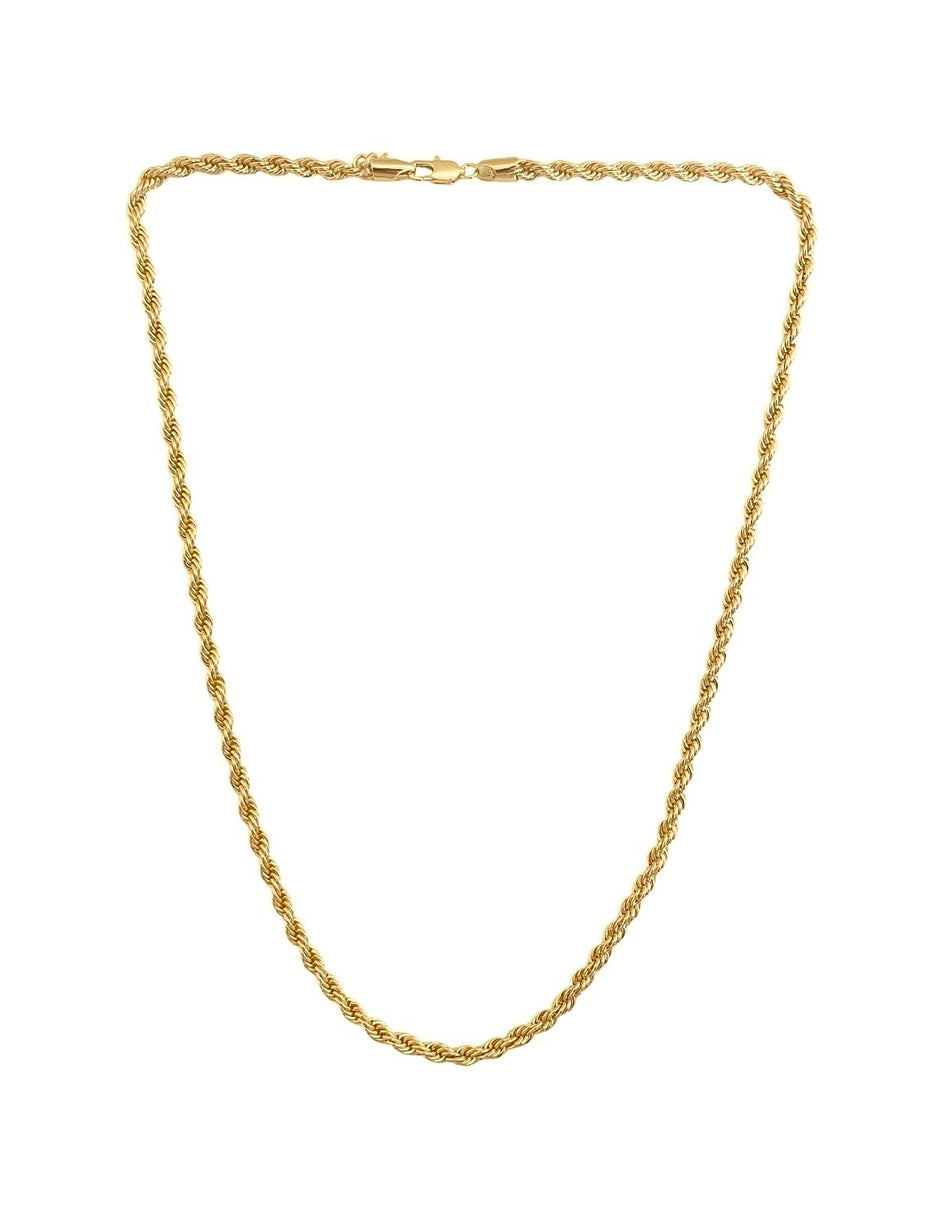 Collar Curveado en Chapa de Oro de 14k