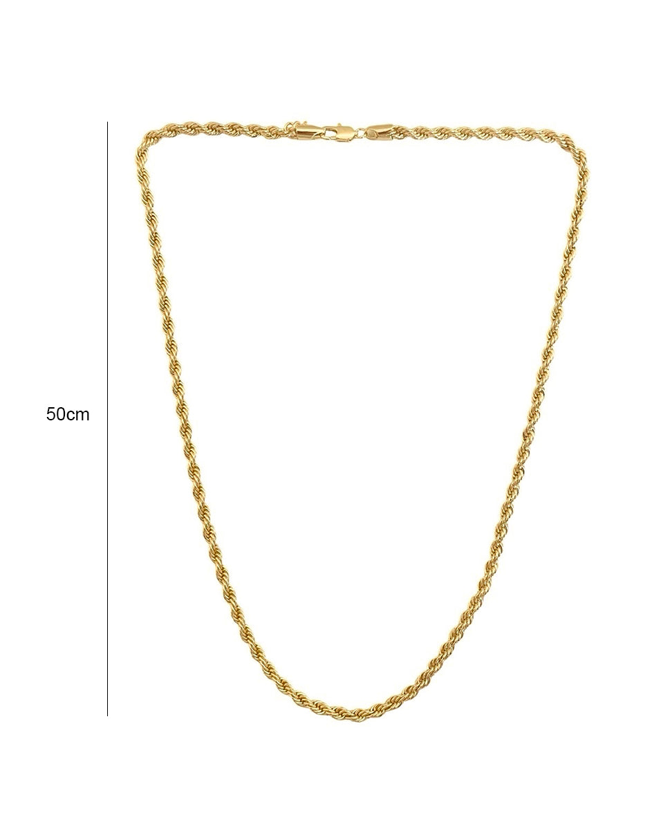Collar Curveado en Chapa de Oro de 14k