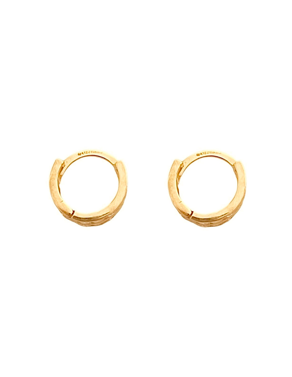 Arracadas en Oro de 10k con Zirconia Blanca