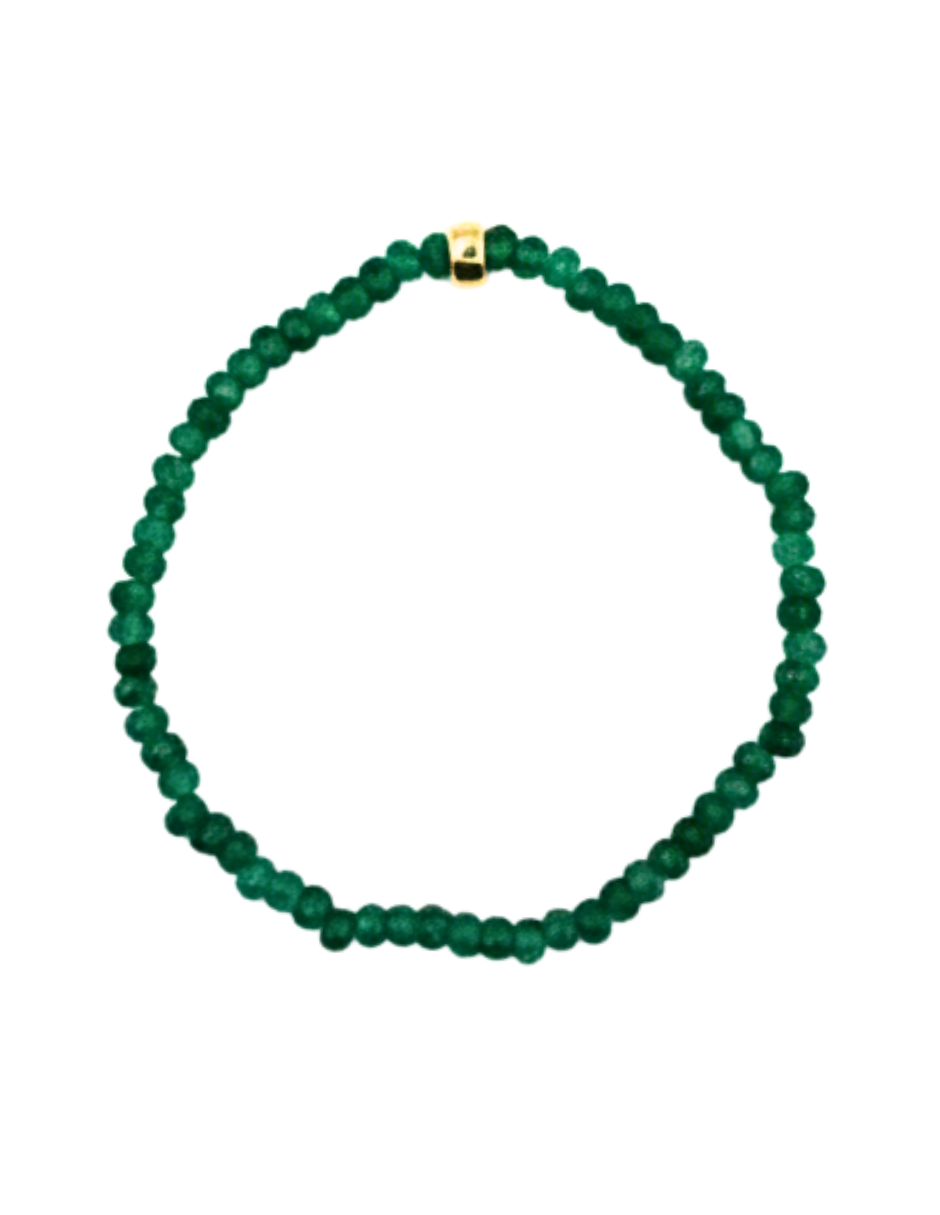 Pulsera de Ágata con Rondel de Oro 10K