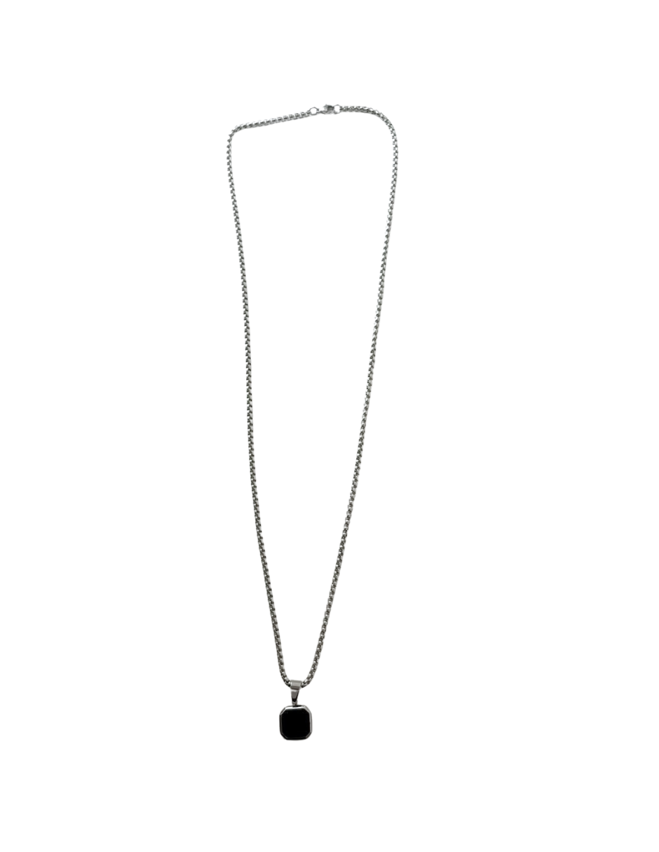 Collar Plateado de Hombre - Acero