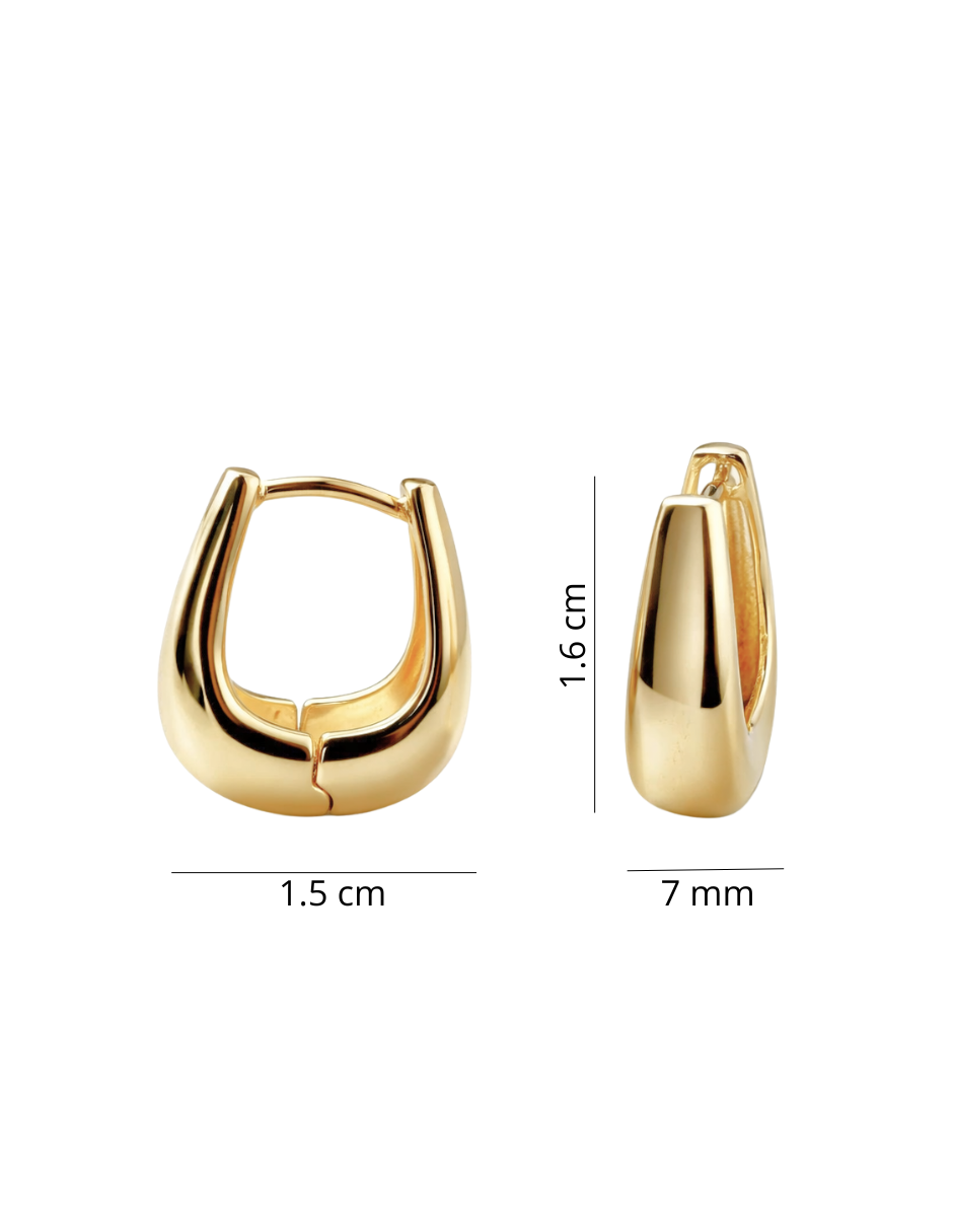 Dúo de Aretes en Chapa de Oro 14K