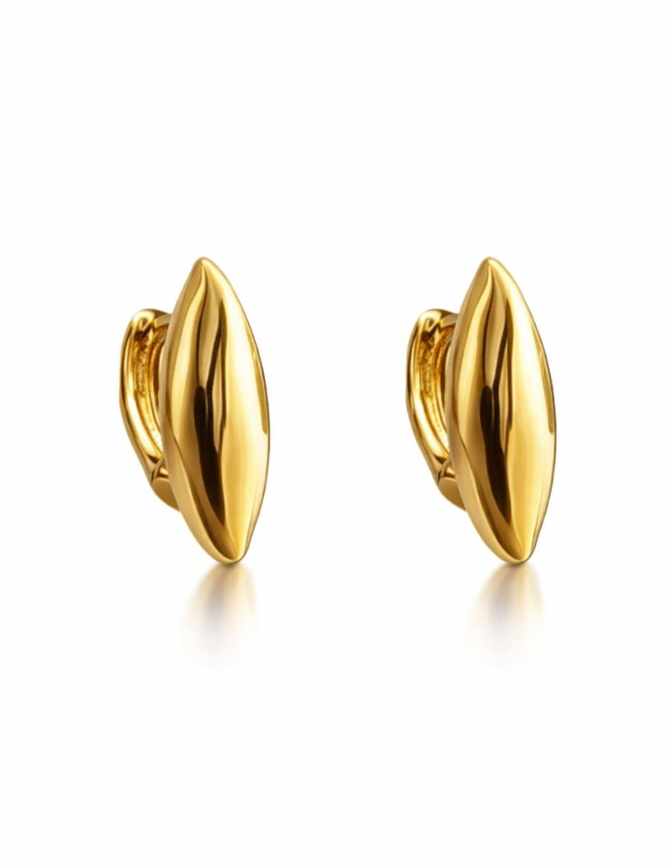 Dúo de Aretes en Chapa de Oro 14K