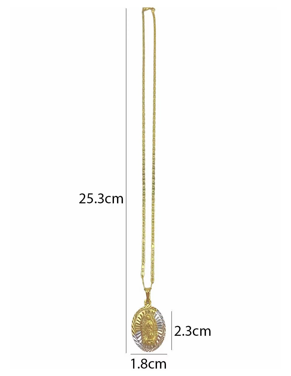 Medalla de la virgen de guadalupe chapa de oro