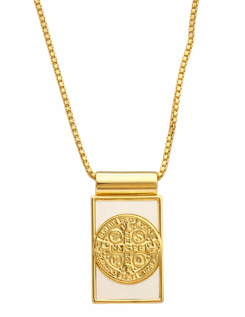 Set de Aretes y Collar en Chapa de Oro 14K