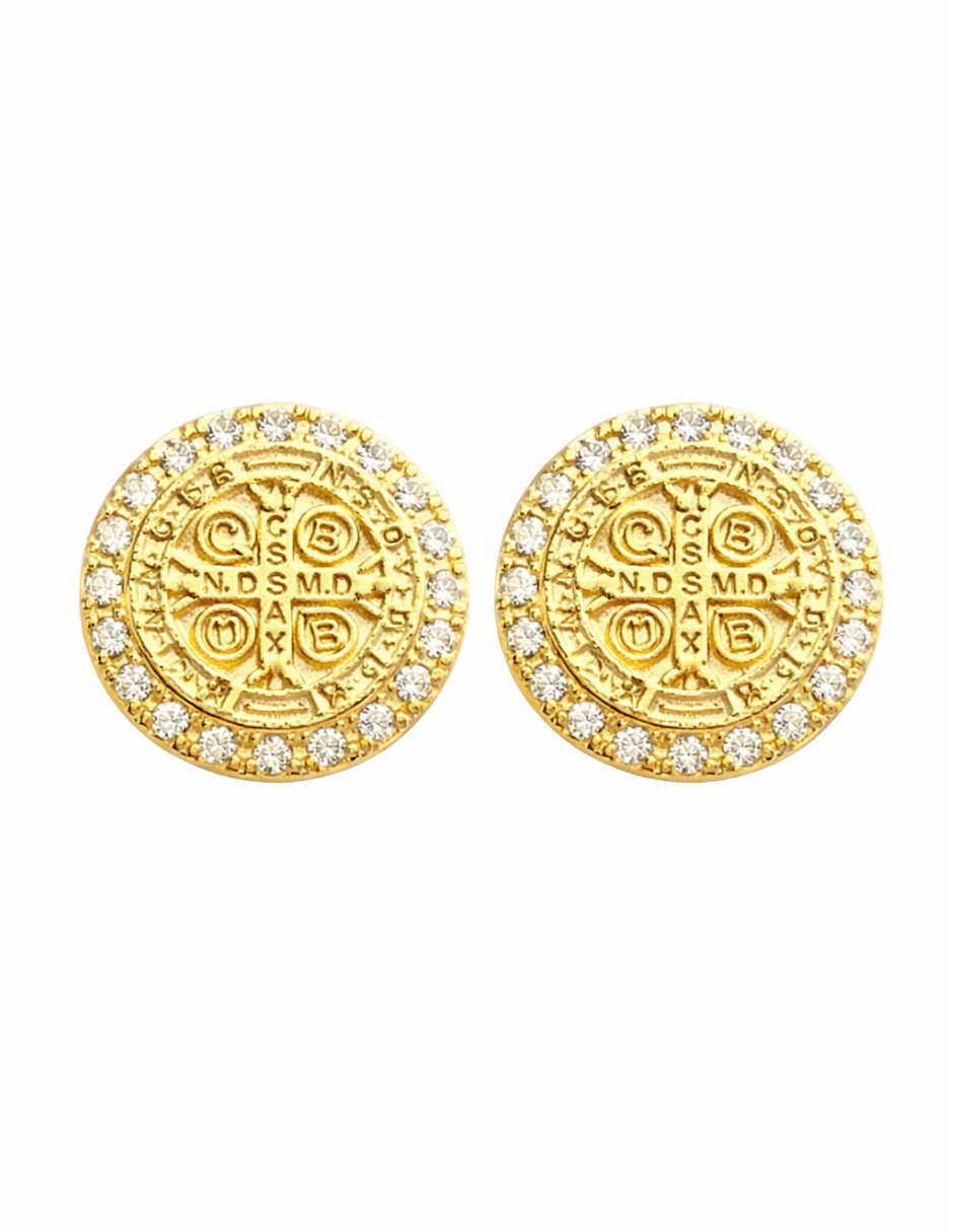 Set de Aretes y Collar en Chapa de Oro 14K