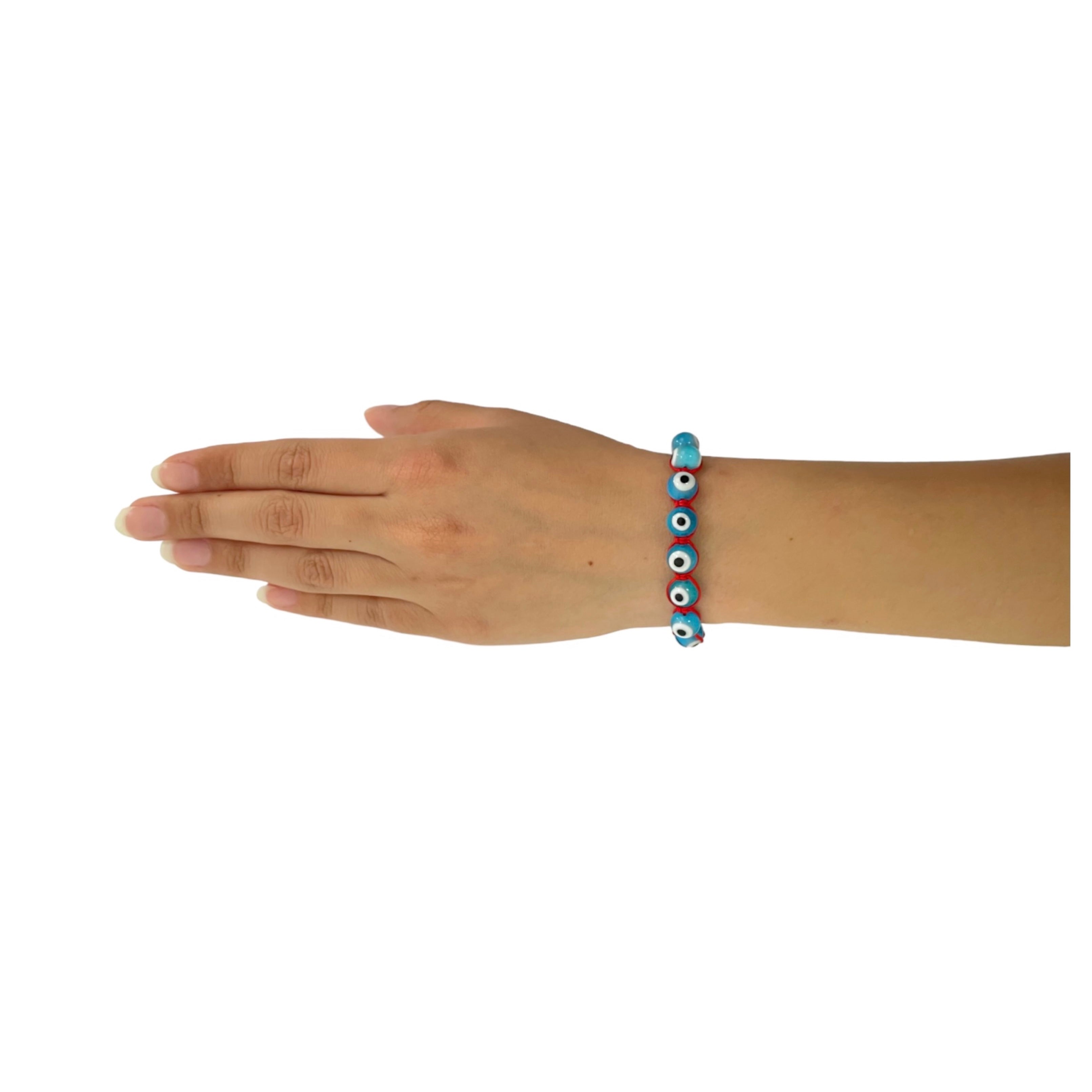 Pulsera de Hilo con Ojo Azul Turco