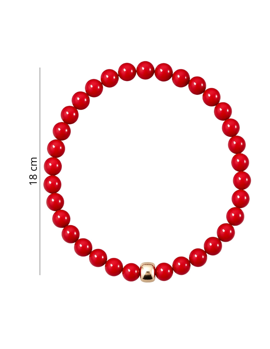 Pulsera Granate de oro 10 k con acabado liso