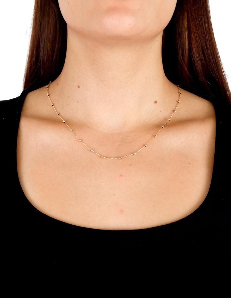 Collar con Bolitas en Oro de 10k