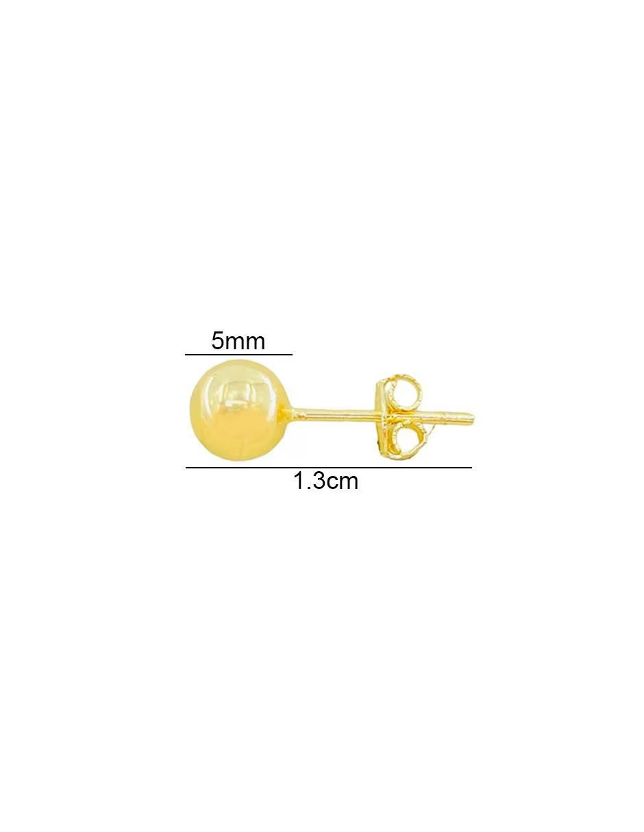 Broqueles 5mm Oro 10k con Mariposa