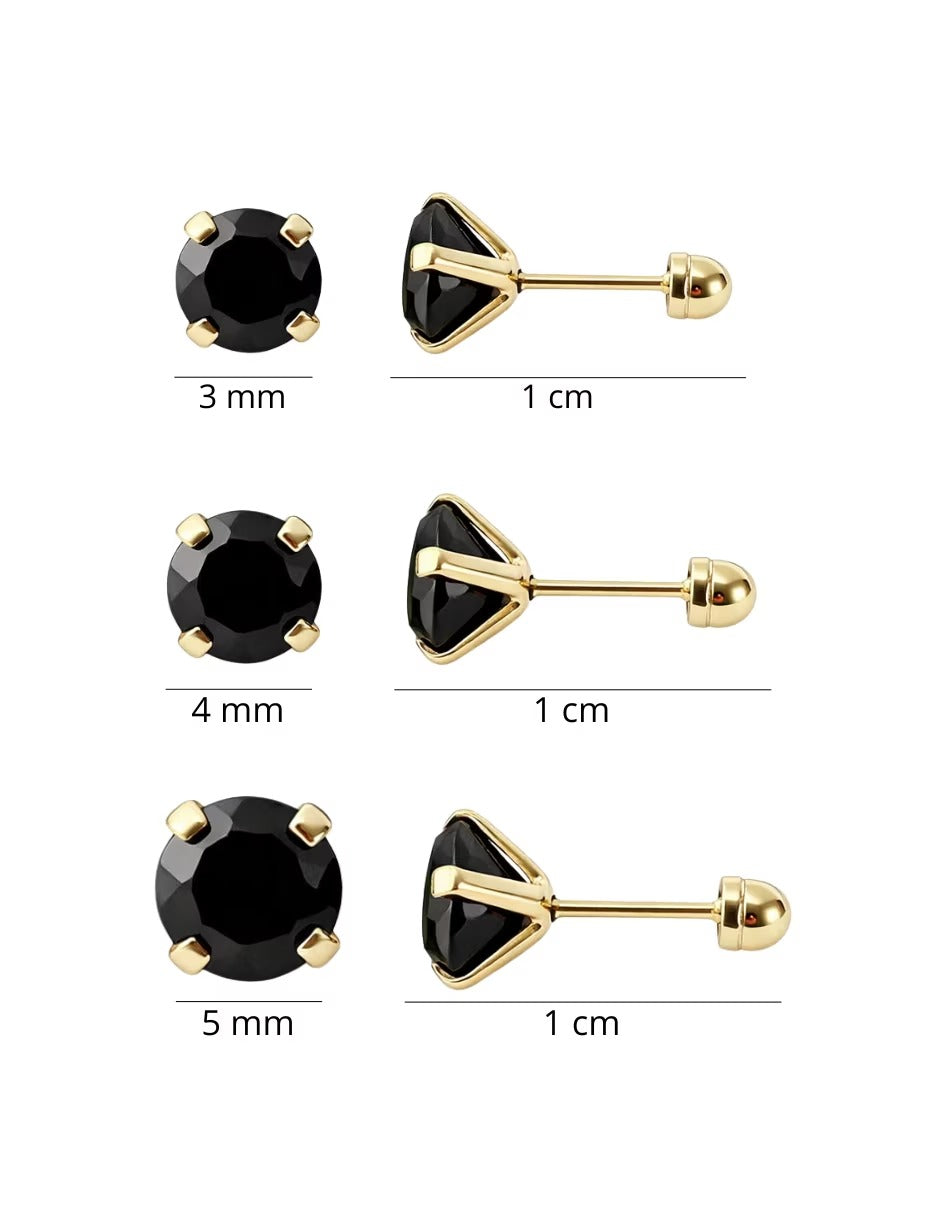 Set Piercing Onix Oro 10k