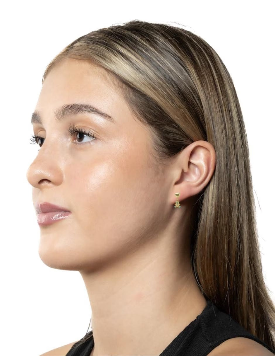 Aretes de Oso en Oro 14k