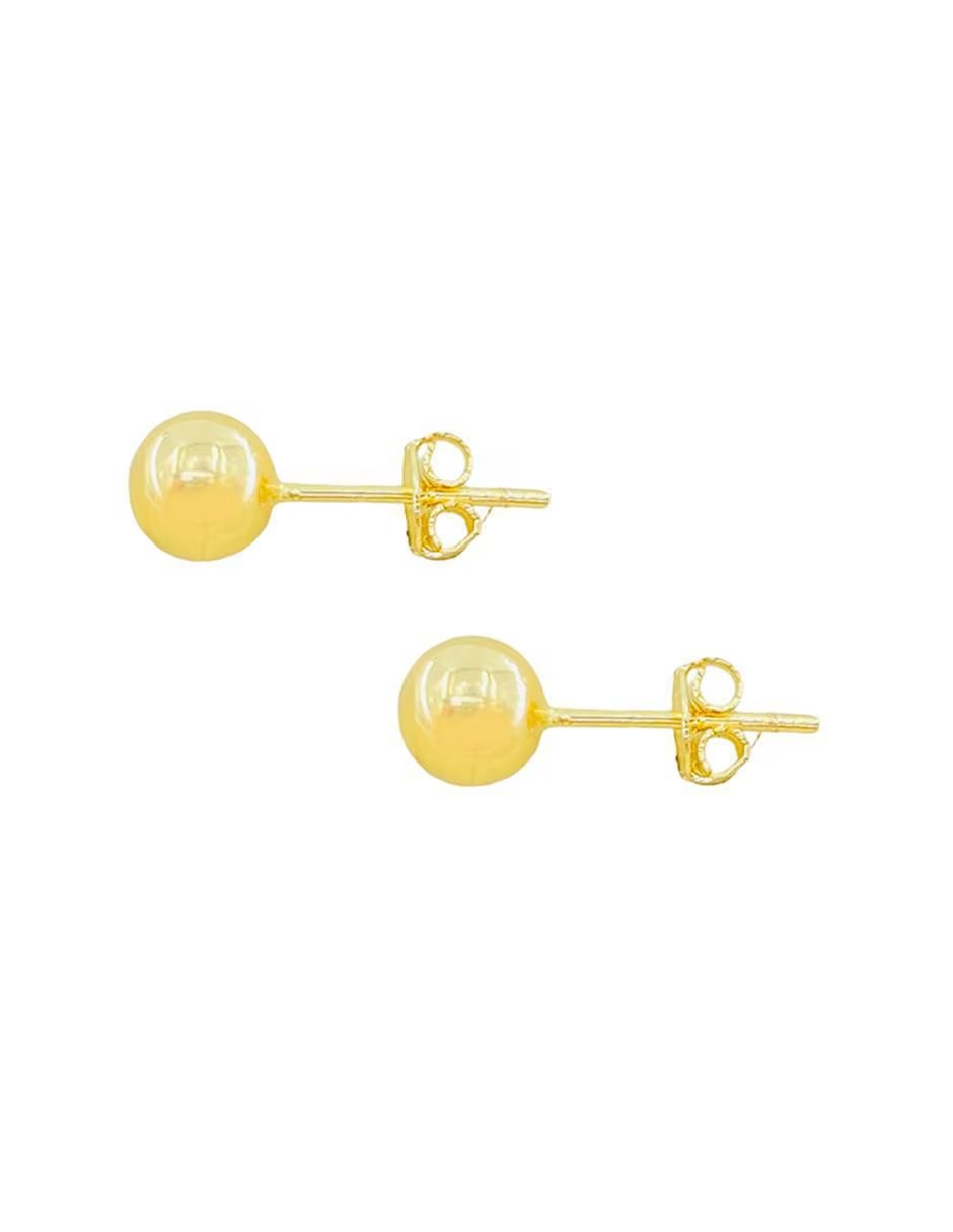 Broqueles 5mm Oro 10k con Mariposa