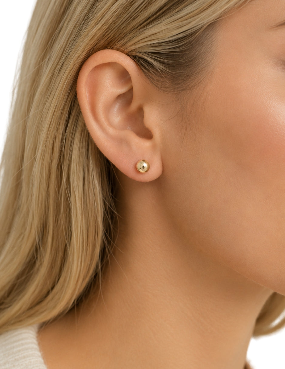 Broqueles Luneta 6mm Oro 10k