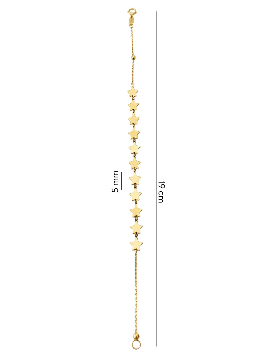 PULSERA MANCINI ESTRELLAS ORO 10K