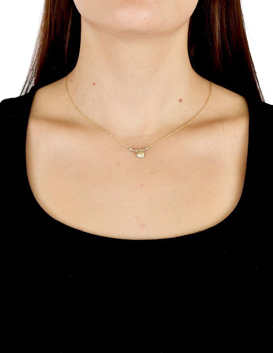 Collar de Corazones en Oro de 10k